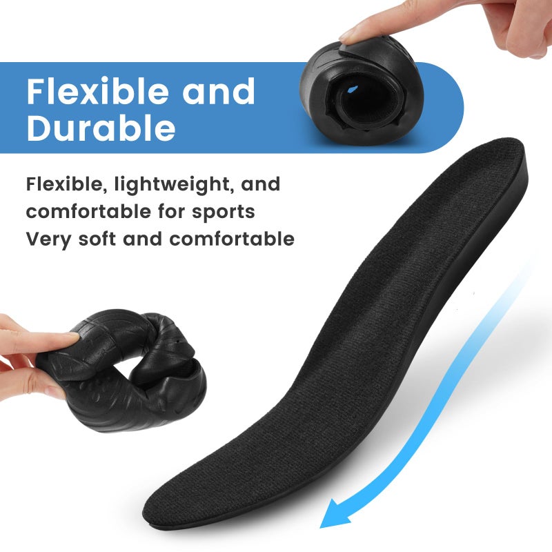 Amitataha Shoe Insoles Memory Foam Insoles Plantar Fasciitis Orthotics Shoe Inserts Providing Excellent Shock Absorption for Feet Relief  Comfortable Insoles for Women Men Everyday Use M [US M: 6.5-9/W: 7.5-10] - Image 2
